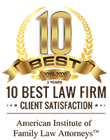10 Best | 2019 and 2020 | 10 Best Law Firm | Client Satisfaction | American Institute of Family Law Attorneys